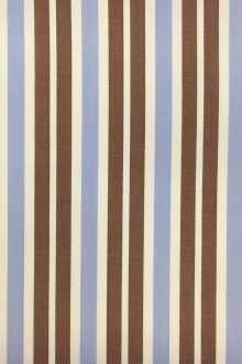 Wool Lycra Suiting Stripe in Brown and Blue0
