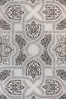 Light Weight Linen Print Arabesque Mosaic 0
