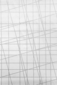 Cotton Broadcloth Metallic Grid Print in White0