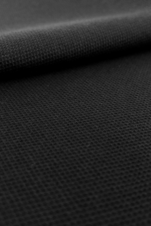 Japanese Cotton Blend Heavy Pique Knit in Black0