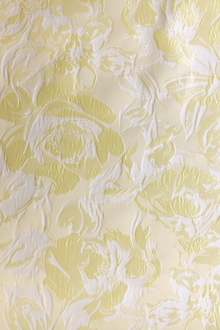 Polyester Floral Jacquard Brocade in Princess Yellow0
