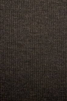 Virgin Wool Rib Knit in Charcoal0