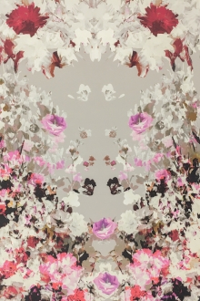 Printed Heavy Silk and Wool with Large Sections of Painterly Florals0