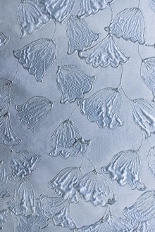 Metallic Brocade with Cloque Leaf Patterns0
