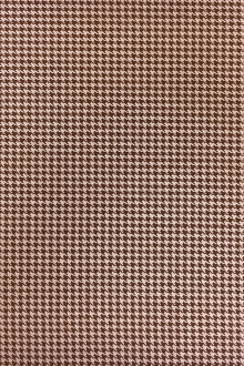 Italian Superfine Wool and Silk Houndstooth in Chocolate0