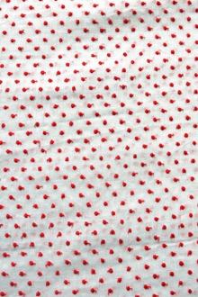 Cotton Swiss Dot in Red0