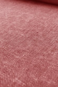 Yarn Dyed Linen Cotton Blend in Red0