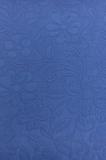 Italian Cotton Blend Floral Brocade in Periwinkle0