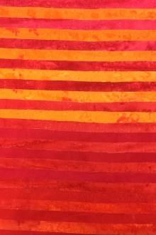 Striped Cotton Batik in Flame0