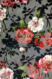 Blugirl Silk and Rayon Burnout Velvet with Peonies 0