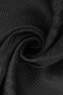 Silk and Nylon Blend Organza Plissé0