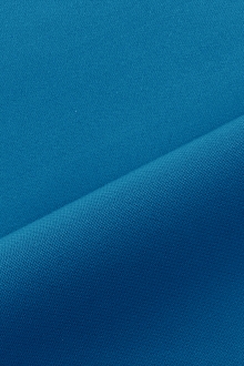 Italian Wool Satin Faille in Lagoon Blue0