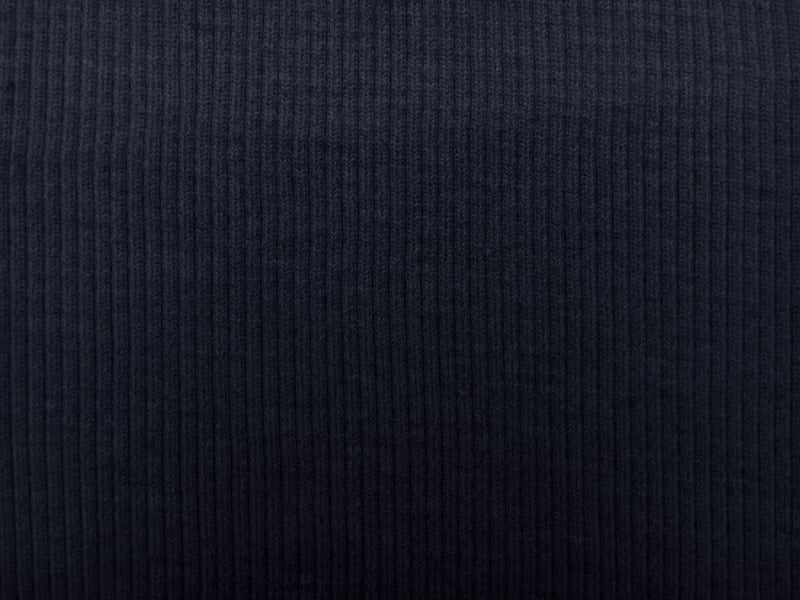 Made In The USA Acrylic Rib Knit in Navy | B&J Fabrics