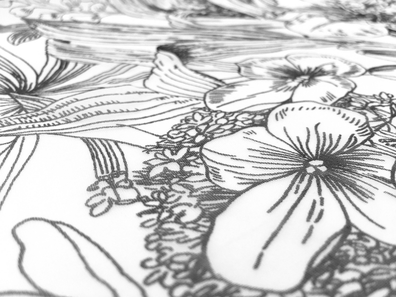 Italian Silk Chiffon With Floral Print2
