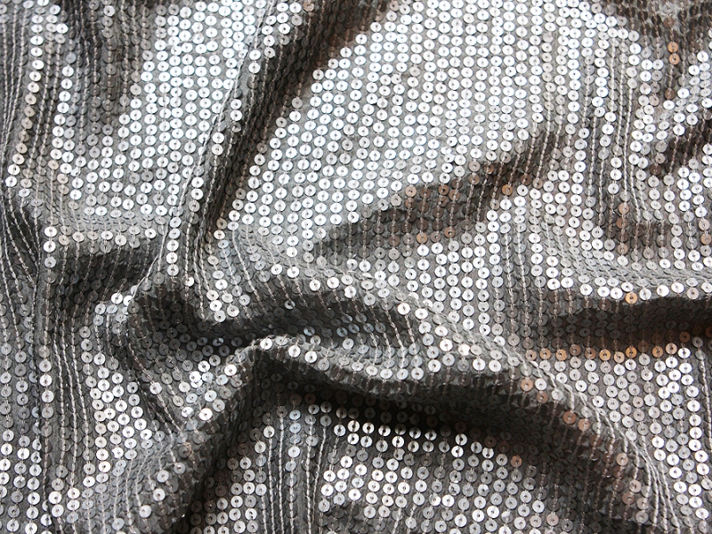 Sequins on Silk Chiffon | B&J Fabrics