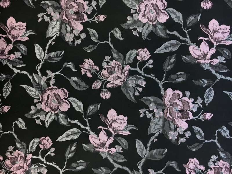 Polyester Jacquard Brocade with Florals0