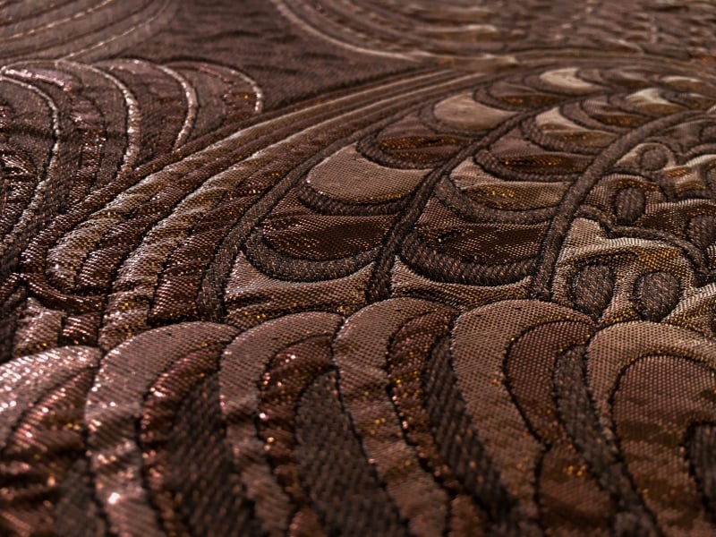 Metallic Brocade with Art Nouveau Patterns2