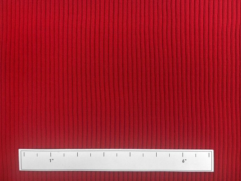 Nylon Rib Knit in Red2
