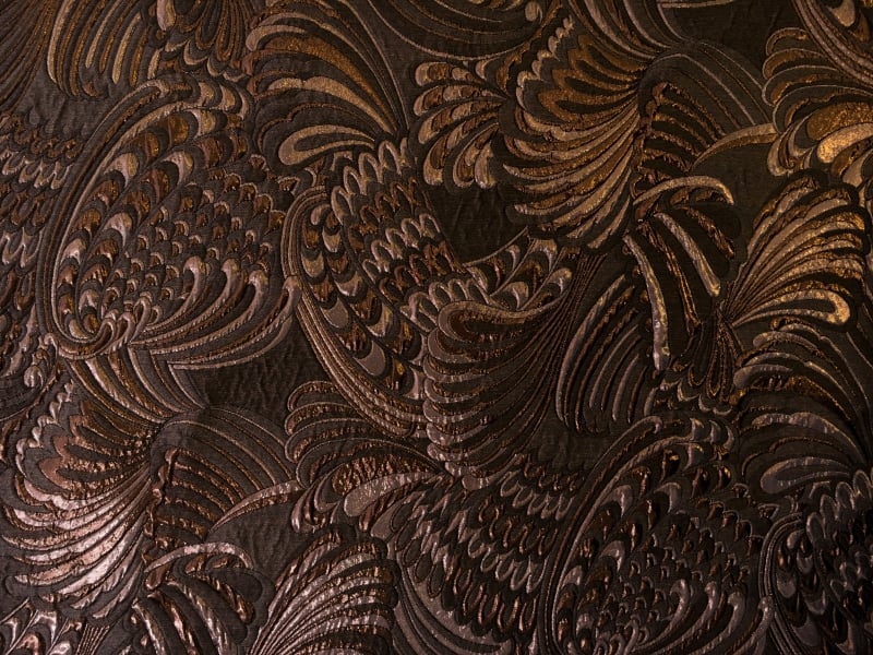 Metallic Brocade with Art Nouveau Patterns0