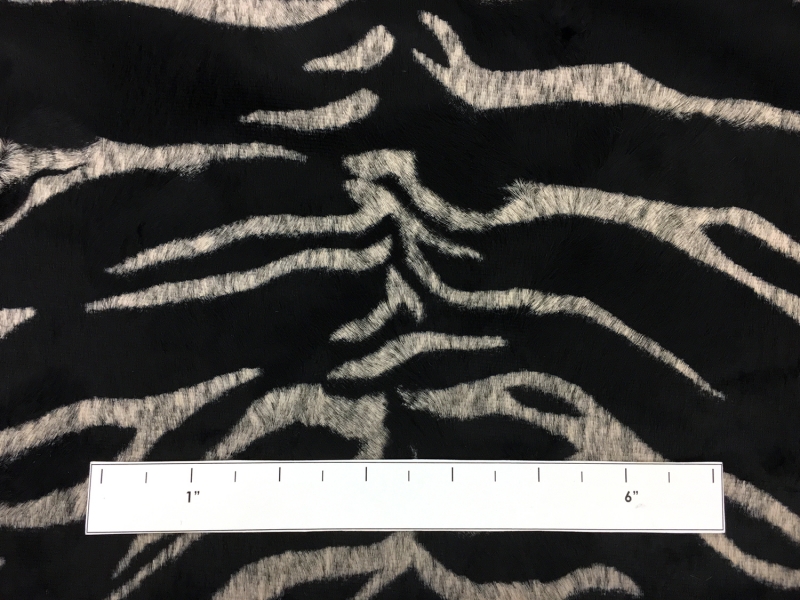 Tiger Faux Fur In Black And Natural1