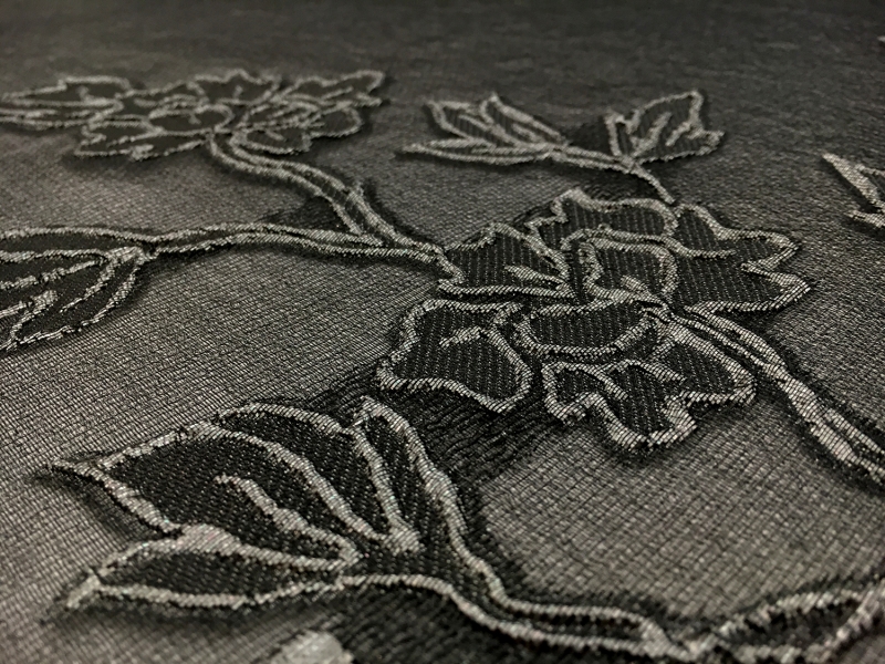 Alberta Ferretti Florals on Metallic Silk Marquisette Panel3