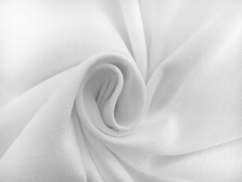 Linen Like Polyester in White1