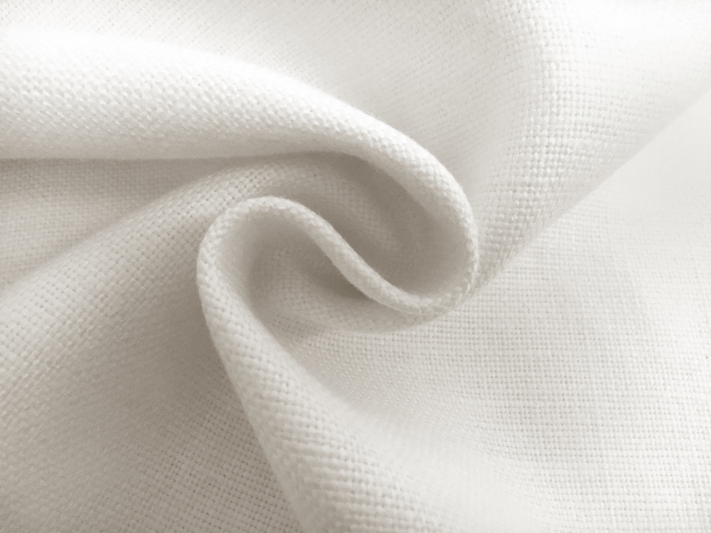 Belgian Sanforized Upholstery Linen in White 1