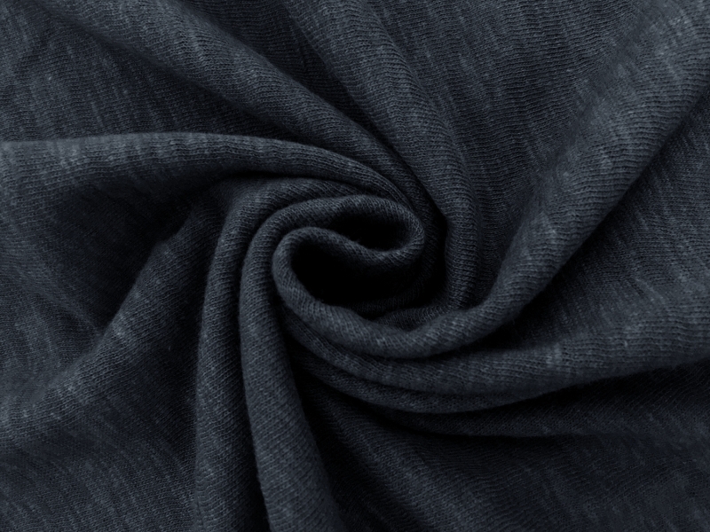 Japanese Cotton Knit in Dark Heather Blue1