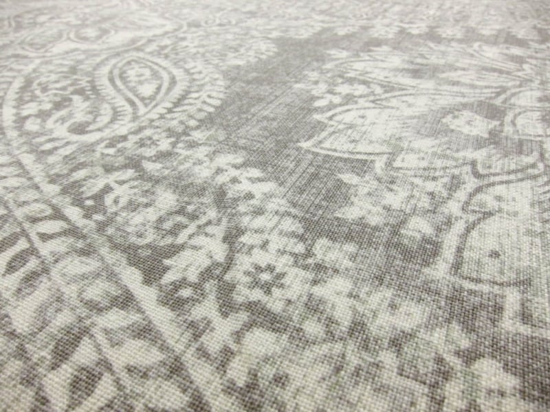 Linen Upholstery Paisley Degrade Print2