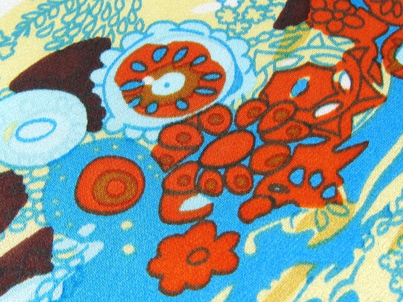 Printed Silk Charmeuse with Swirls and Small Flowers2