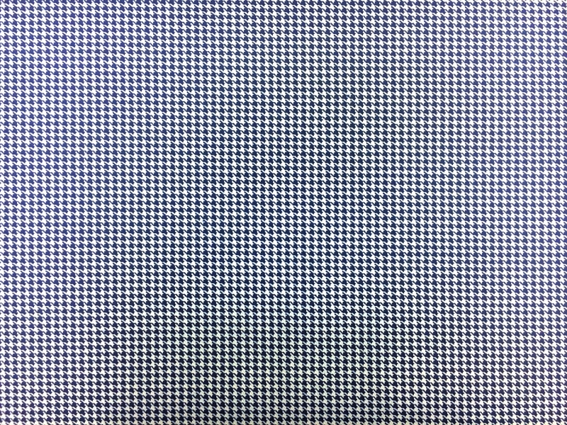 Italian Superfine Wool and Silk Houndstooth in Blue0