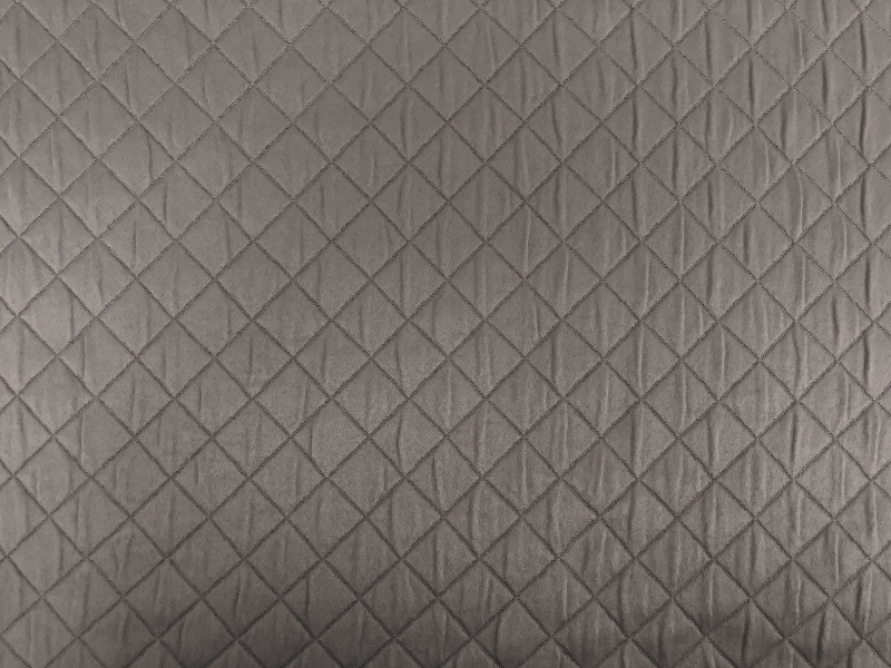 Diamond Quilted Woven Polyester in Graphite | B&J Fabrics
