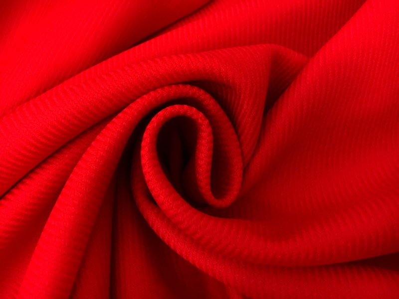 Italian Wool Twill in Bright Red1