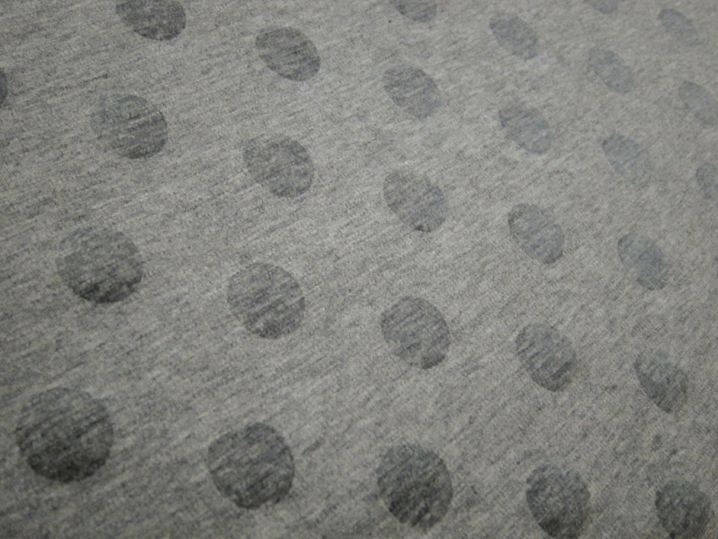 Cotton Blend Knit With Polka Dots in Grey2