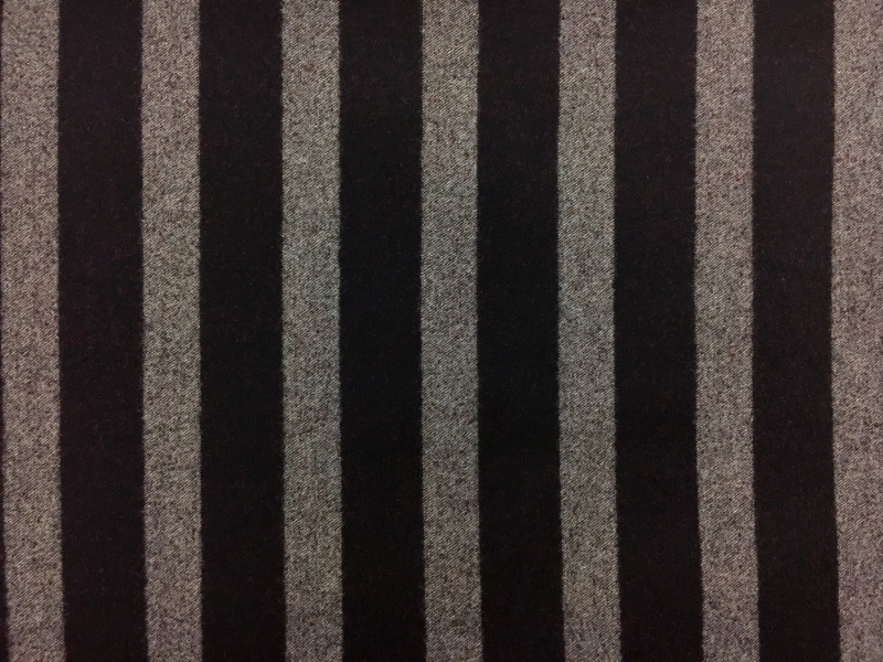 Italian Stretch Wool Blend Flannel Stripe in Maroon 0