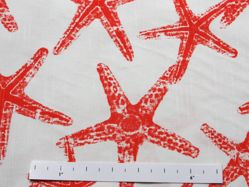 Cotton Canvas Starfish Print1