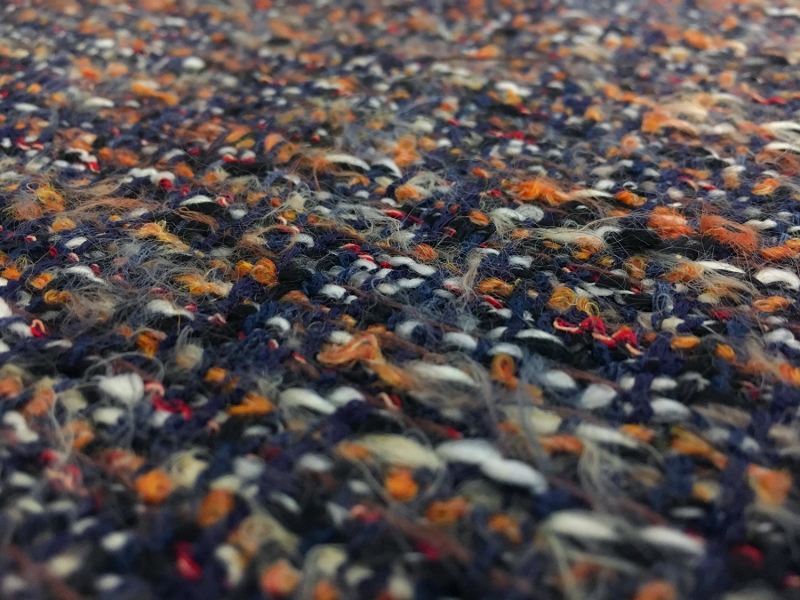 Lesage Cotton Blend Tweed in Navy and Multi1
