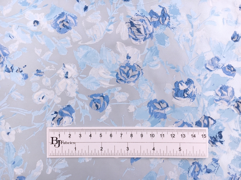 Pigment Printed Silk Satin with Impressionist Roses1