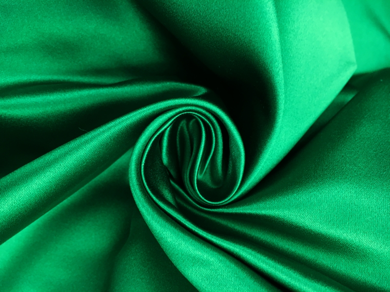 Italian Silk Duchesse Satin in Emerald0
