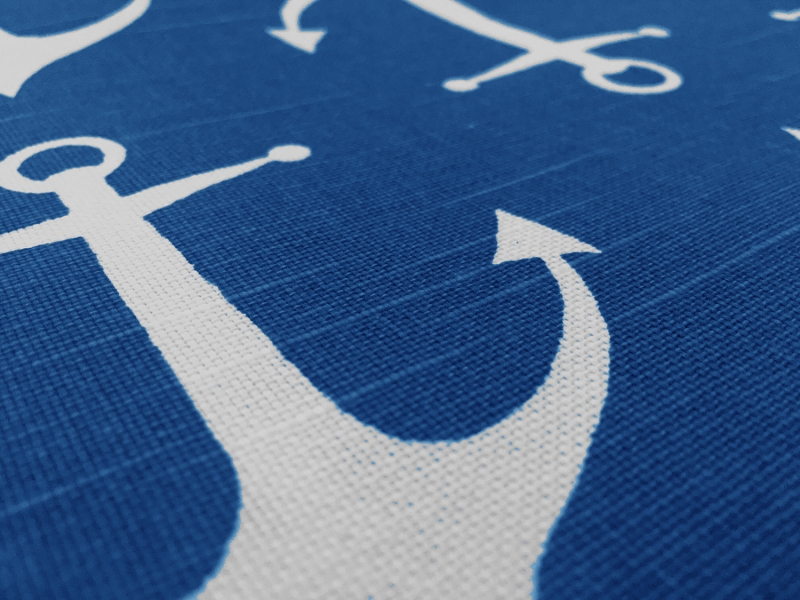 Cotton Canvas With Anchor Print2