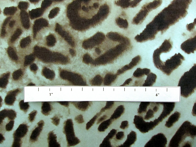 Printed Silk Chiffon Leopard Animal Print On Yellow Background | B&J ...