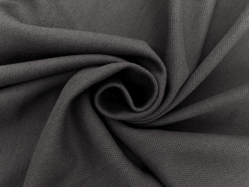 Japanese Cotton Pique Knit in Graphite | B&J Fabrics