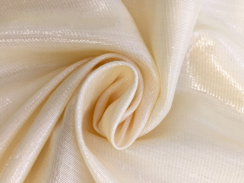 Italian Silk Lamé in Cream0