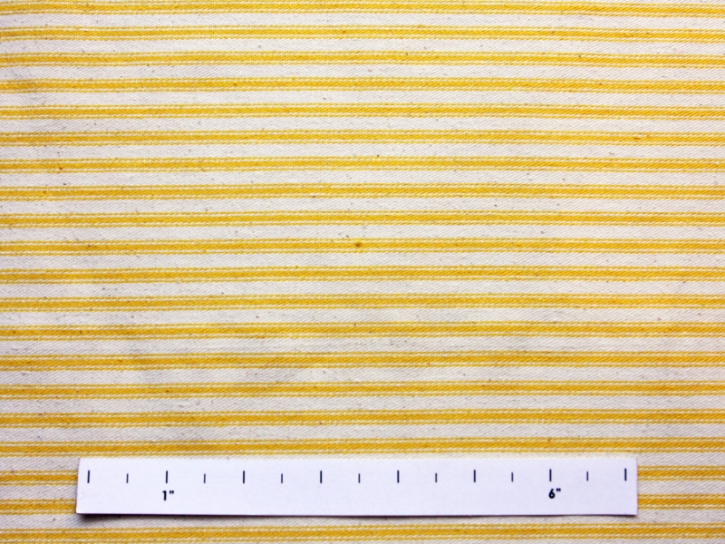 Cotton Ticking Stripe in Yellow1