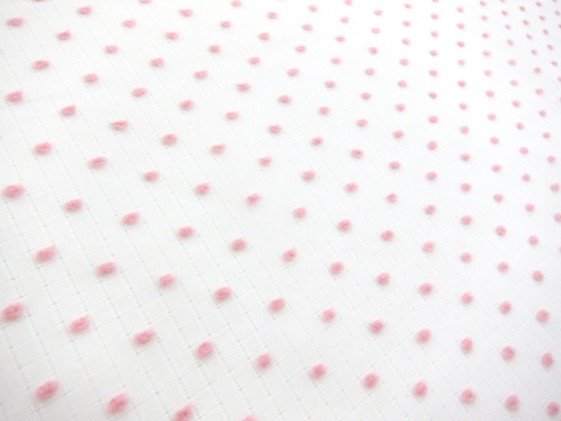 Cotton Plumetis in Pink0