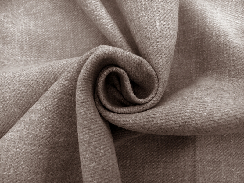 Poly Cotton Linen Blend Twill in Khaki 1