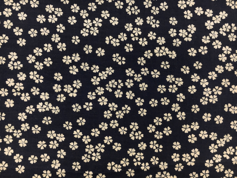 Japanese Textured Cotton With Floral Repeat0