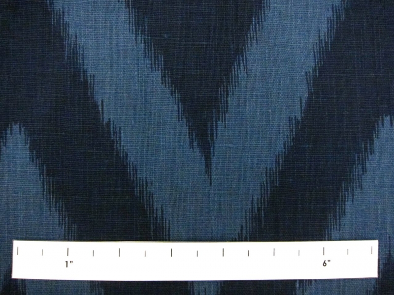 Linen Upholstery Zig Zag Ikat Print1