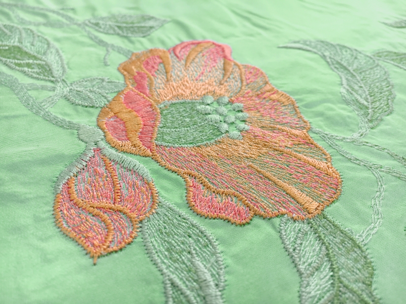 Metallic Embroidered Silk Shantung with Large Florals2