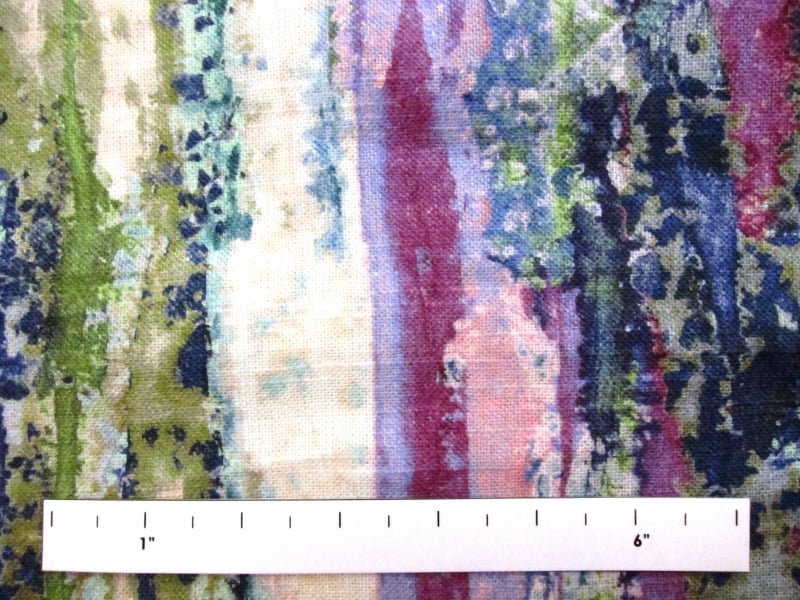 Linen Rayon Blend Upholstery Abstract Print 1